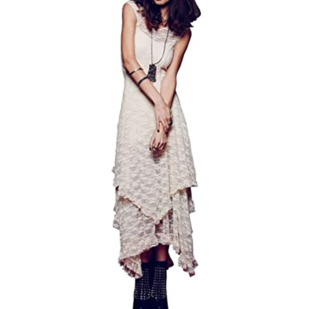 R.Vivimos Sleeveless Backless Asymmetrical Dress